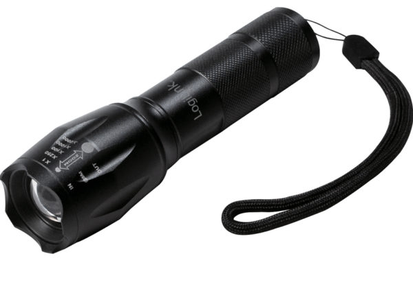 LogiLink Ultrahelle LED-Taschenlampe, schwarz