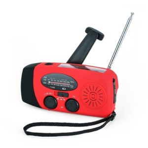 Tragbares Radio mit AM / FM-Taschenlampen-Leselampe NOAA Wetter Mobile Stromquelle für solarbetriebene Notkurbel-Handfunkgeräte