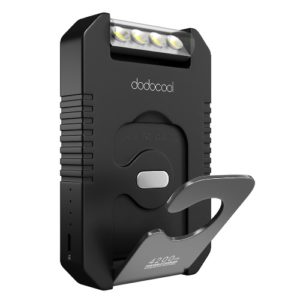 dodocool Portable 4200 mAh Solar Ladegerät Power Bank externen Akku-Pack mit 4 LED-Taschenlampe für iPhone SE / 6 s / 6 / 6 Plus 5V USB aufgeladen Gerät schwarz