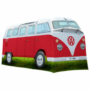 VW Collection - VW T1 Bus Grosses Campingzelt - 4-Personen Zelt Gr 398 x 187 x 157 cm grau/rot/oliv